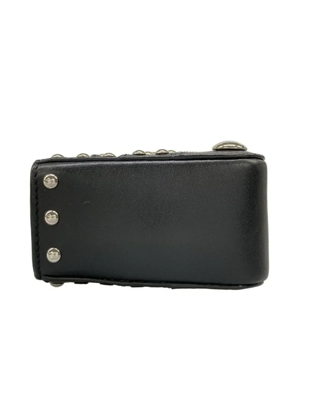 Prada Case Black Studded Leather Vanity Bag - Picture 9 of 10